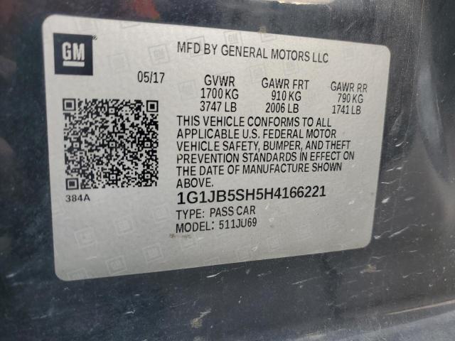 Photo 11 VIN: 1G1JB5SH5H4166221 - CHEVROLET SONIC LS 