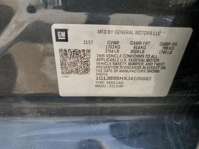 Photo 11 VIN: 1G1JB5SHXJ4106683 - CHEVROLET SONIC 