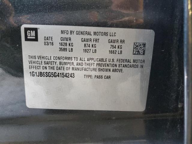 Photo 11 VIN: 1G1JB6SG5G4154243 - CHEVROLET SONIC 