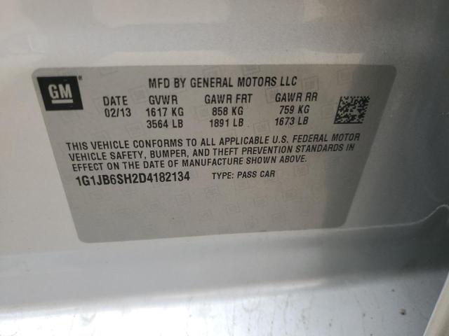 Photo 12 VIN: 1G1JB6SH2D4182134 - CHEVROLET SONIC 