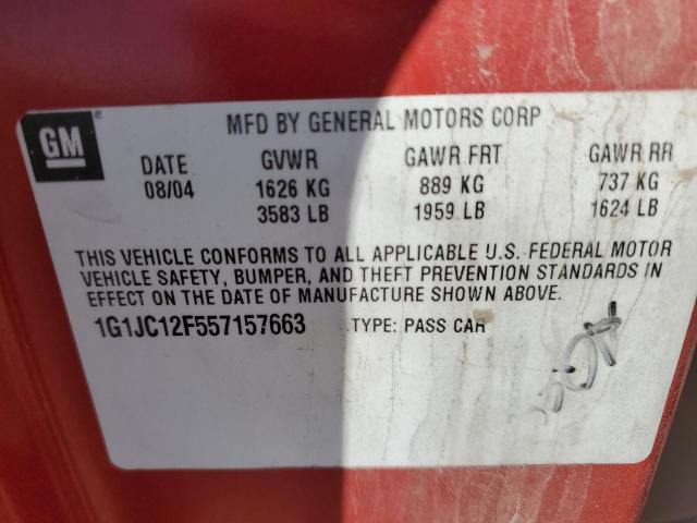 Photo 11 VIN: 1G1JC12F557157663 - CHEVROLET CAVALIER 