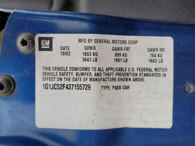 Photo 11 VIN: 1G1JC52F437155729 - CHEVROLET CAVALIER 