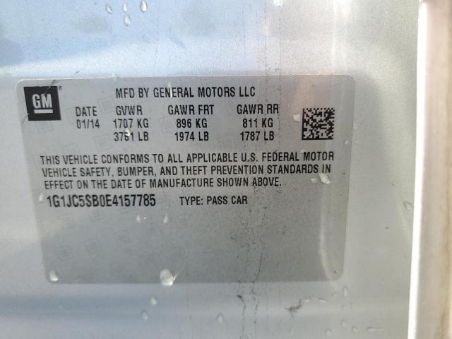 Photo 11 VIN: 1G1JC5SB0E4157785 - CHEVROLET SONIC LT 