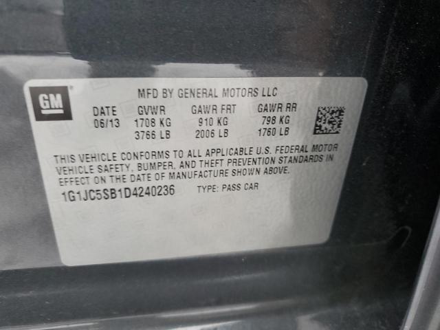 Photo 11 VIN: 1G1JC5SB1D4240236 - CHEVROLET SONIC 