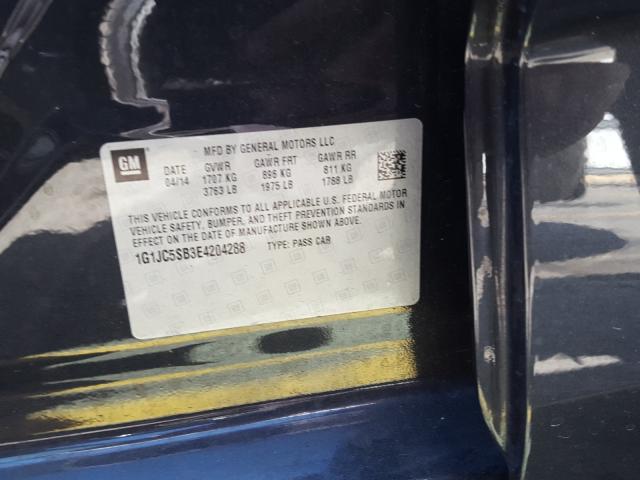 Photo 9 VIN: 1G1JC5SB3E4204288 - CHEVROLET SONIC LT 