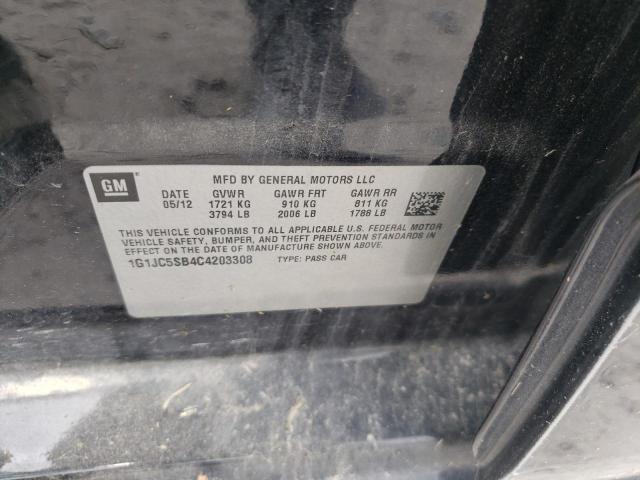 Photo 11 VIN: 1G1JC5SB4C4203308 - CHEVROLET SONIC LT 