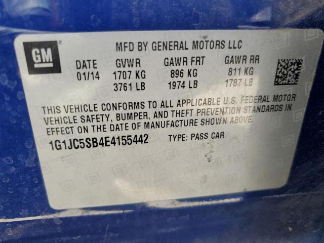 Photo 11 VIN: 1G1JC5SB4E4155442 - CHEVROLET SONIC 