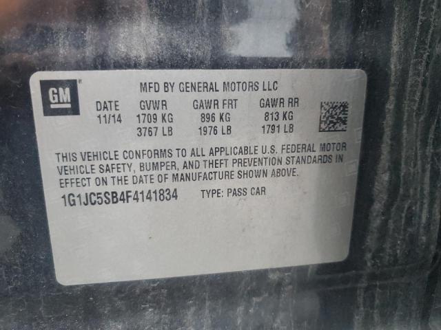 Photo 11 VIN: 1G1JC5SB4F4141834 - CHEVROLET SONIC LT 