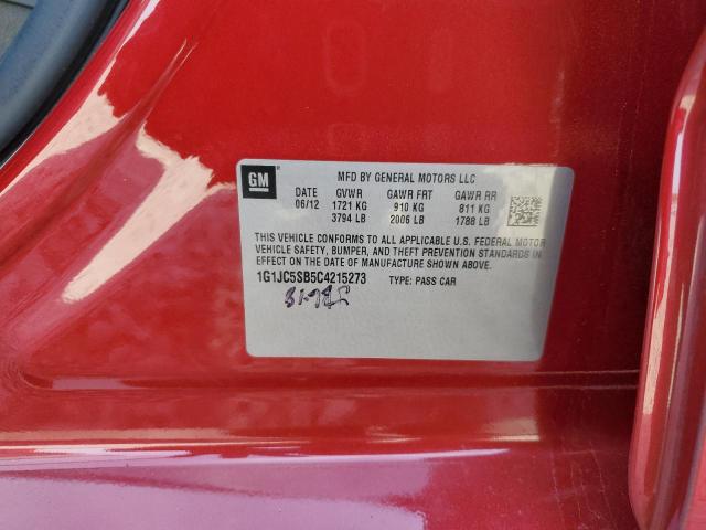 Photo 9 VIN: 1G1JC5SB5C4215273 - CHEVROLET SONIC LT 