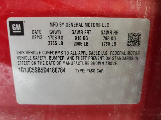 Photo 11 VIN: 1G1JC5SB5D4180784 - CHEVROLET SONIC LT 