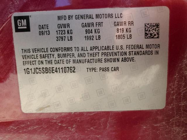 Photo 11 VIN: 1G1JC5SB6E4110762 - CHEVROLET SONIC LT 