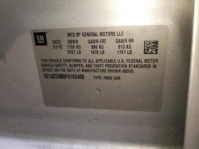 Photo 11 VIN: 1G1JC5SB8F4165408 - CHEVROLET SONIC LT 