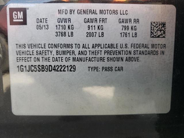 Photo 11 VIN: 1G1JC5SB9D4222129 - CHEVROLET SONIC LT 