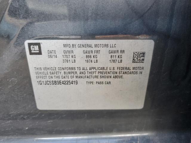 Photo 11 VIN: 1G1JC5SB9E4225419 - CHEVROLET SONIC LT 