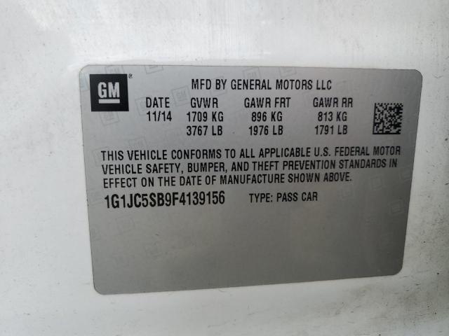 Photo 11 VIN: 1G1JC5SB9F4139156 - CHEVROLET SONIC 