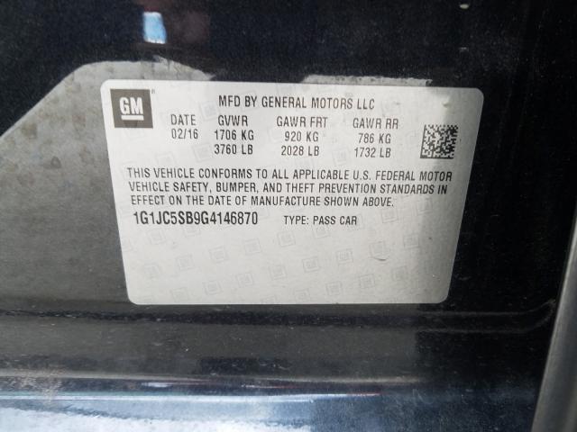 Photo 9 VIN: 1G1JC5SB9G4146870 - CHEVROLET SONIC 