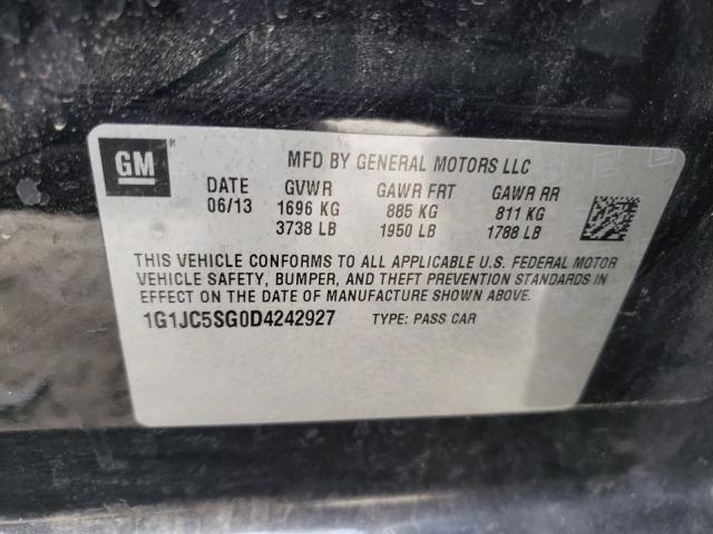 Photo 9 VIN: 1G1JC5SG0D4242927 - CHEVROLET SONIC LT 