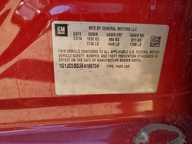 Photo 11 VIN: 1G1JC5SG3E4188704 - CHEVROLET SONIC 