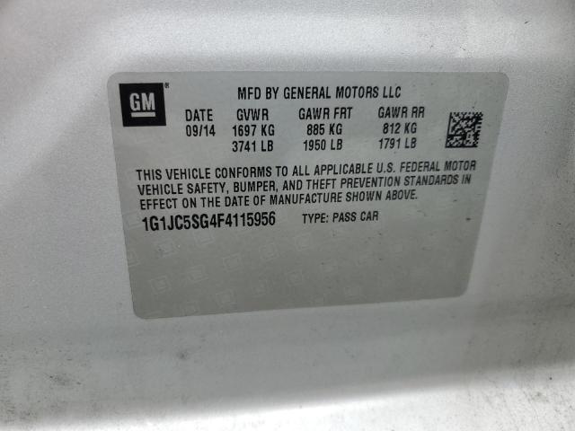 Photo 12 VIN: 1G1JC5SG4F4115956 - CHEVROLET SONIC LT 