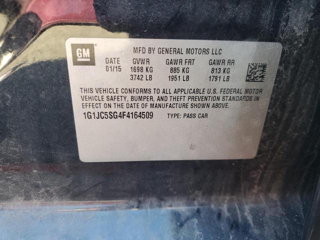 Photo 11 VIN: 1G1JC5SG4F4164509 - CHEVROLET SONIC LT 