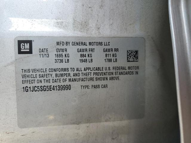 Photo 11 VIN: 1G1JC5SG5E4139990 - CHEVROLET SONIC LT 