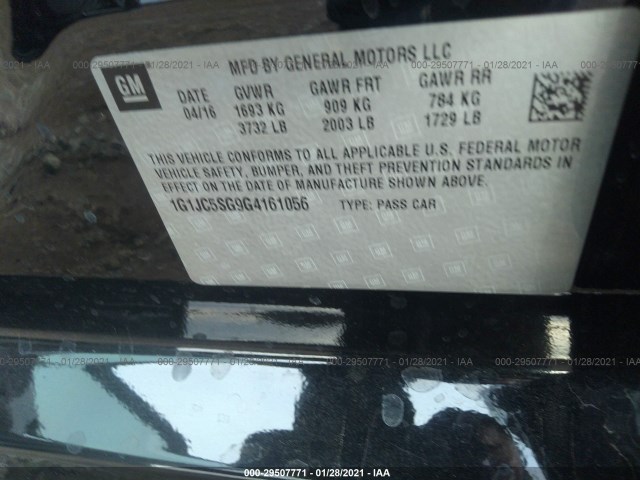 Photo 8 VIN: 1G1JC5SG9G4161056 - CHEVROLET SONIC 