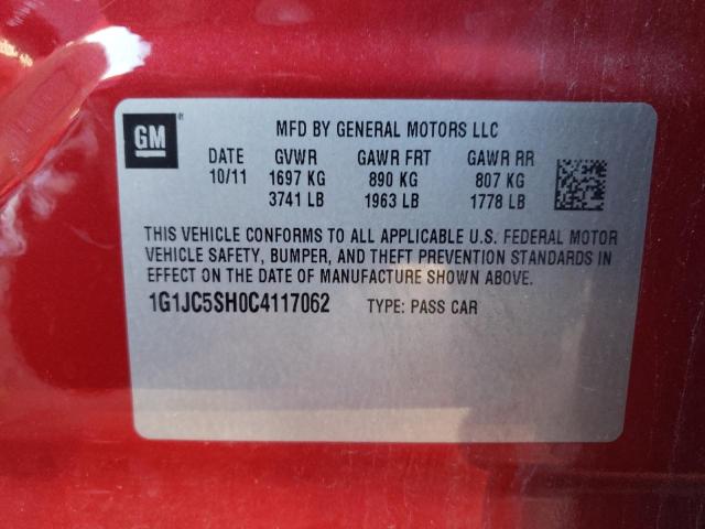 Photo 11 VIN: 1G1JC5SH0C4117062 - CHEVROLET SONIC 