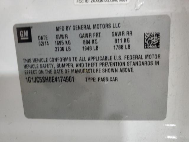 Photo 11 VIN: 1G1JC5SH0E4174901 - CHEVROLET SONIC LT 