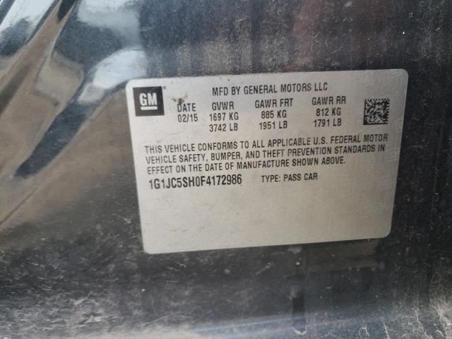 Photo 11 VIN: 1G1JC5SH0F4172986 - CHEVROLET SONIC LT 