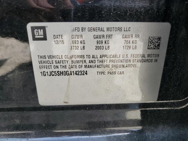 Photo 11 VIN: 1G1JC5SH0G4142324 - CHEVROLET SONIC LT 