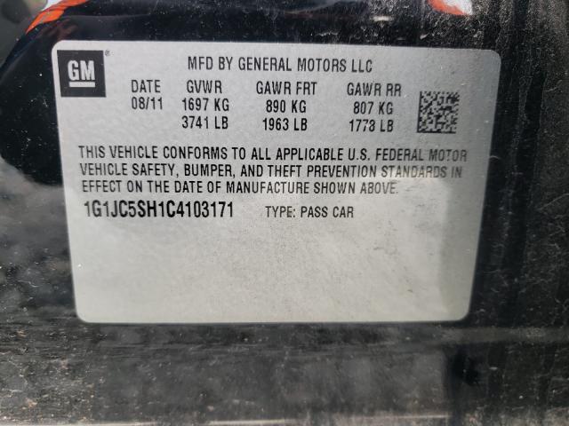 Photo 9 VIN: 1G1JC5SH1C4103171 - CHEVROLET SONIC LT 