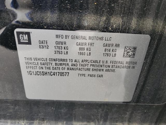 Photo 11 VIN: 1G1JC5SH1C4170577 - CHEVROLET SONIC LT 