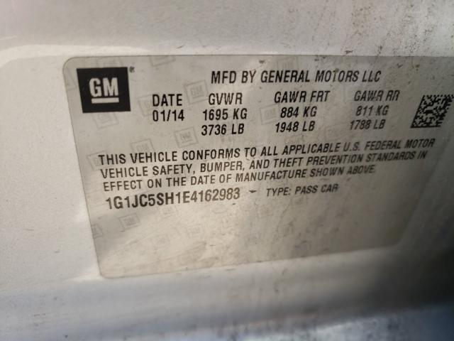 Photo 9 VIN: 1G1JC5SH1E4162983 - CHEVROLET SONIC LT 