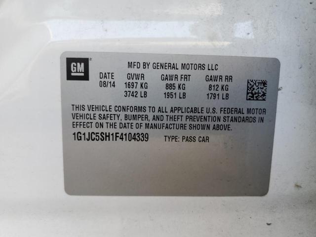 Photo 11 VIN: 1G1JC5SH1F4104339 - CHEVROLET SONIC 