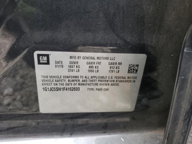 Photo 9 VIN: 1G1JC5SH1F4162693 - CHEVROLET SONIC LT 