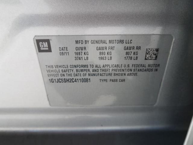 Photo 9 VIN: 1G1JC5SH2C4110081 - CHEVROLET SONIC LT 