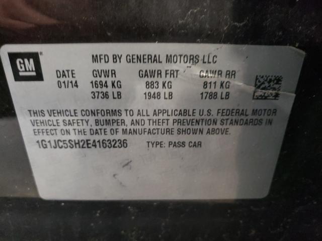 Photo 9 VIN: 1G1JC5SH2E4163236 - CHEVROLET SONIC LT 