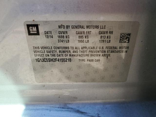 Photo 11 VIN: 1G1JC5SH2F4155218 - CHEVROLET SONIC 