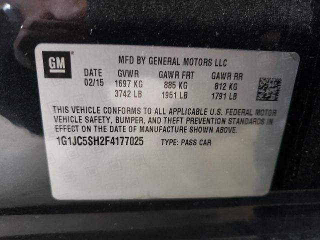 Photo 11 VIN: 1G1JC5SH2F4177025 - CHEVROLET SONIC LT 