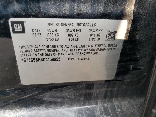 Photo 11 VIN: 1G1JC5SH3C4159922 - CHEVROLET SONIC LT 