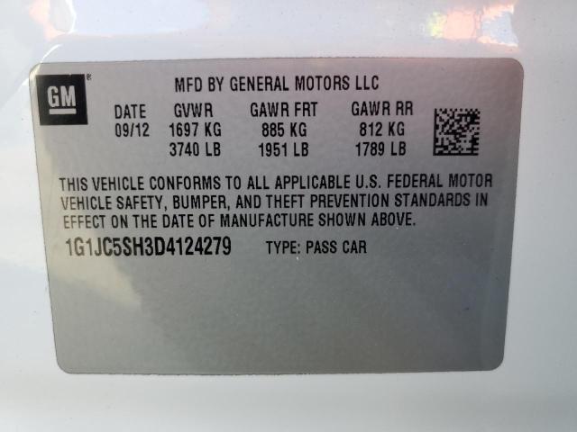 Photo 11 VIN: 1G1JC5SH3D4124279 - CHEVROLET SONIC LT 