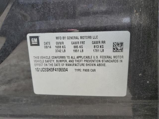 Photo 11 VIN: 1G1JC5SH3F4106934 - CHEVROLET SONIC 