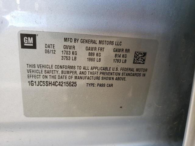 Photo 11 VIN: 1G1JC5SH4C4215625 - CHEVROLET SONIC 