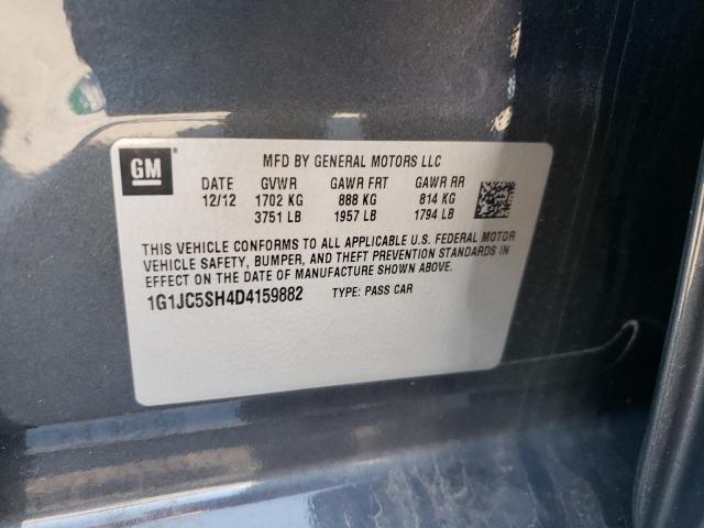 Photo 9 VIN: 1G1JC5SH4D4159882 - CHEVROLET SONIC LT 