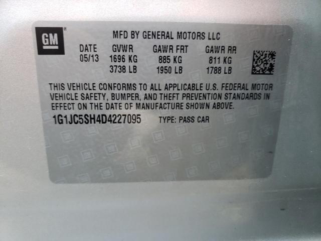 Photo 11 VIN: 1G1JC5SH4D4227095 - CHEVROLET SONIC 