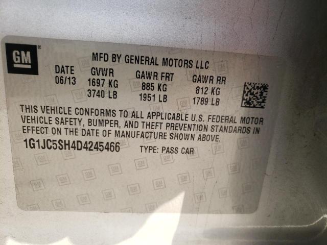 Photo 9 VIN: 1G1JC5SH4D4245466 - CHEVROLET SONIC LT 