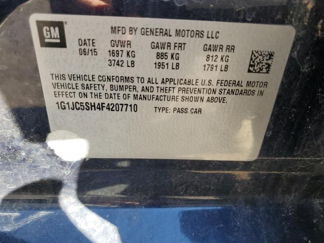 Photo 12 VIN: 1G1JC5SH4F4207710 - CHEVROLET SONIC LT 