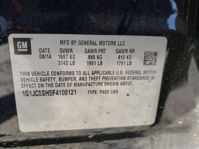 Photo 9 VIN: 1G1JC5SH5F4108121 - CHEVROLET SONIC LT 