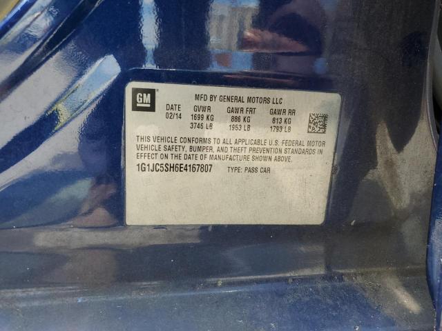 Photo 11 VIN: 1G1JC5SH6E4167807 - CHEVROLET SONIC LT 