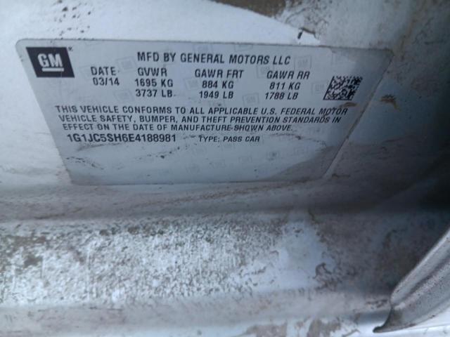 Photo 11 VIN: 1G1JC5SH6E4188981 - CHEVROLET SONIC LT 